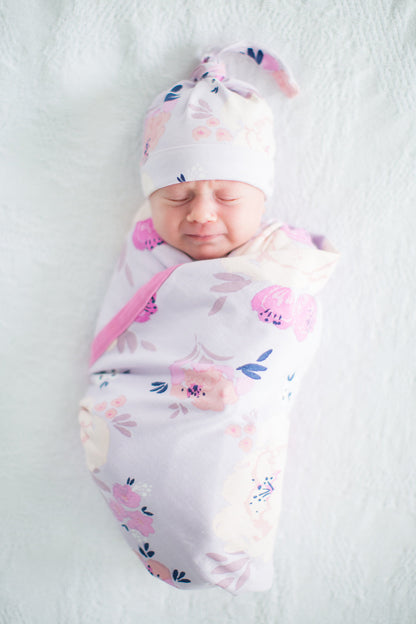 Anais Robe & Newborn Swaddle Blanket Set & Dad T-Shirt & Dog Bandana