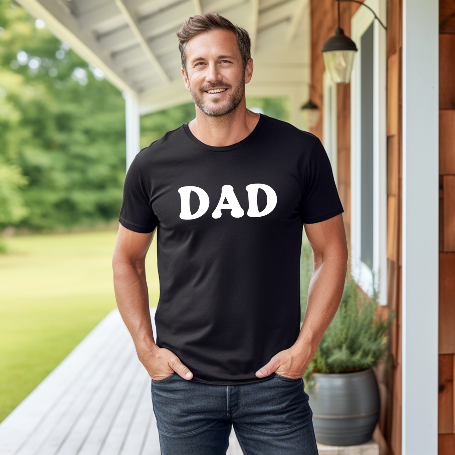 Dad T-shirt in Black