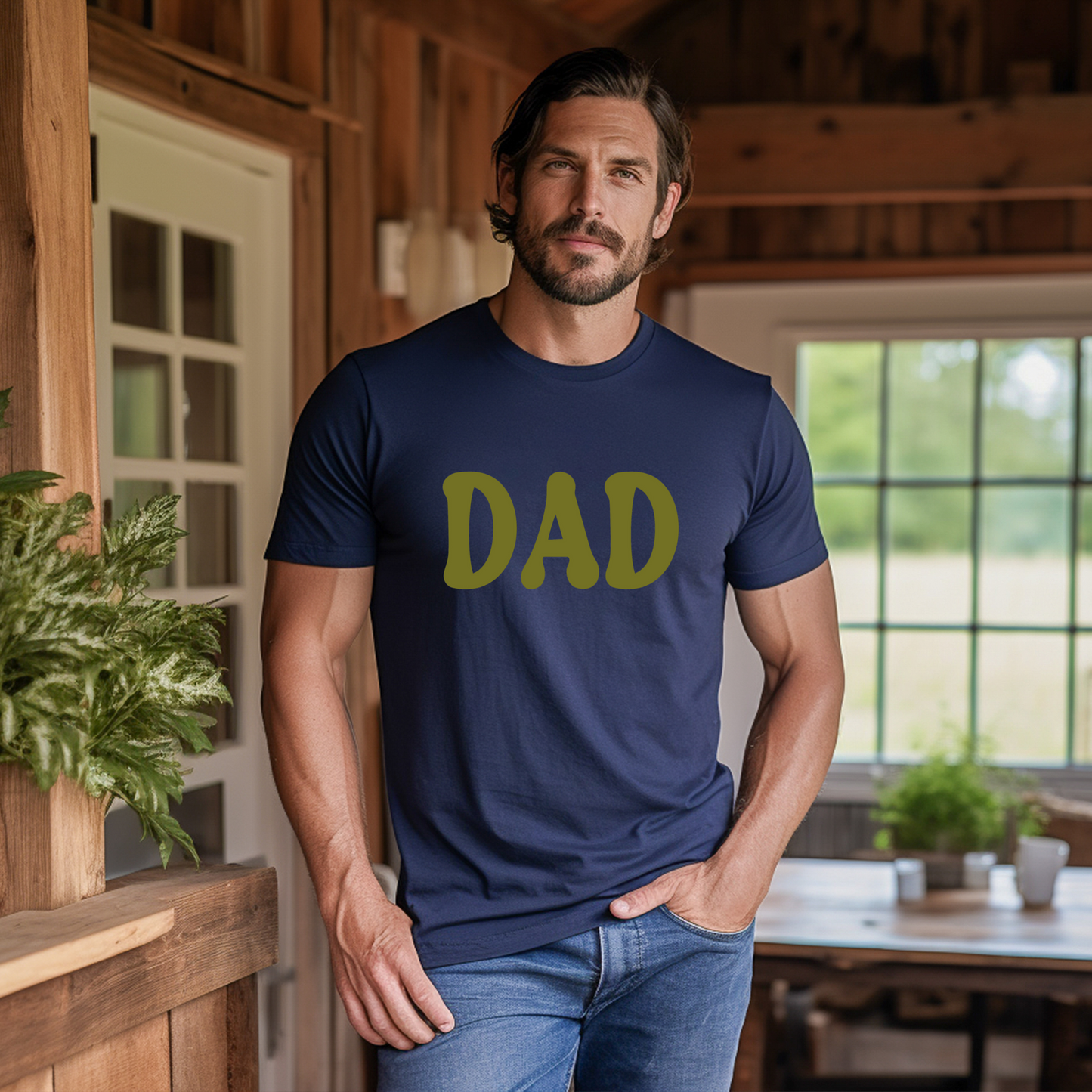 Olive Green Dad T-Shirt