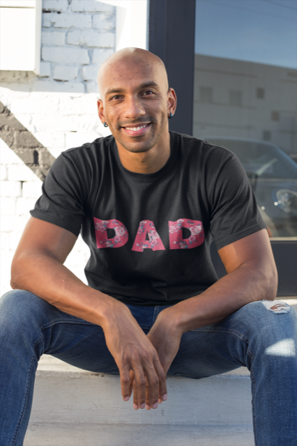 Rose FINAL SALE Dad T-shirt on Black (3XL Only)