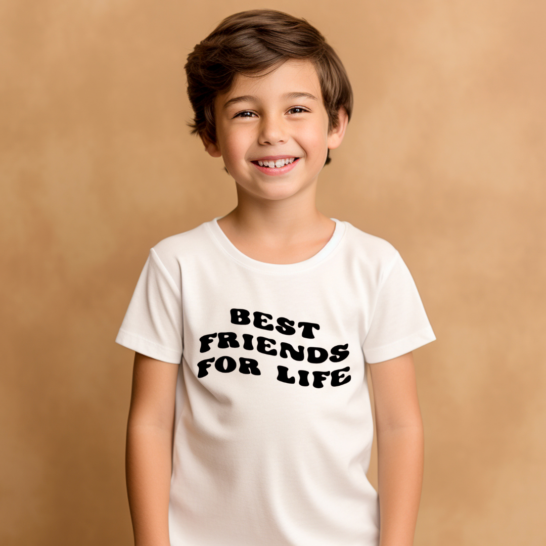 Best Friends For Life Matching Dad & Unisex Kids T-Shirt Set