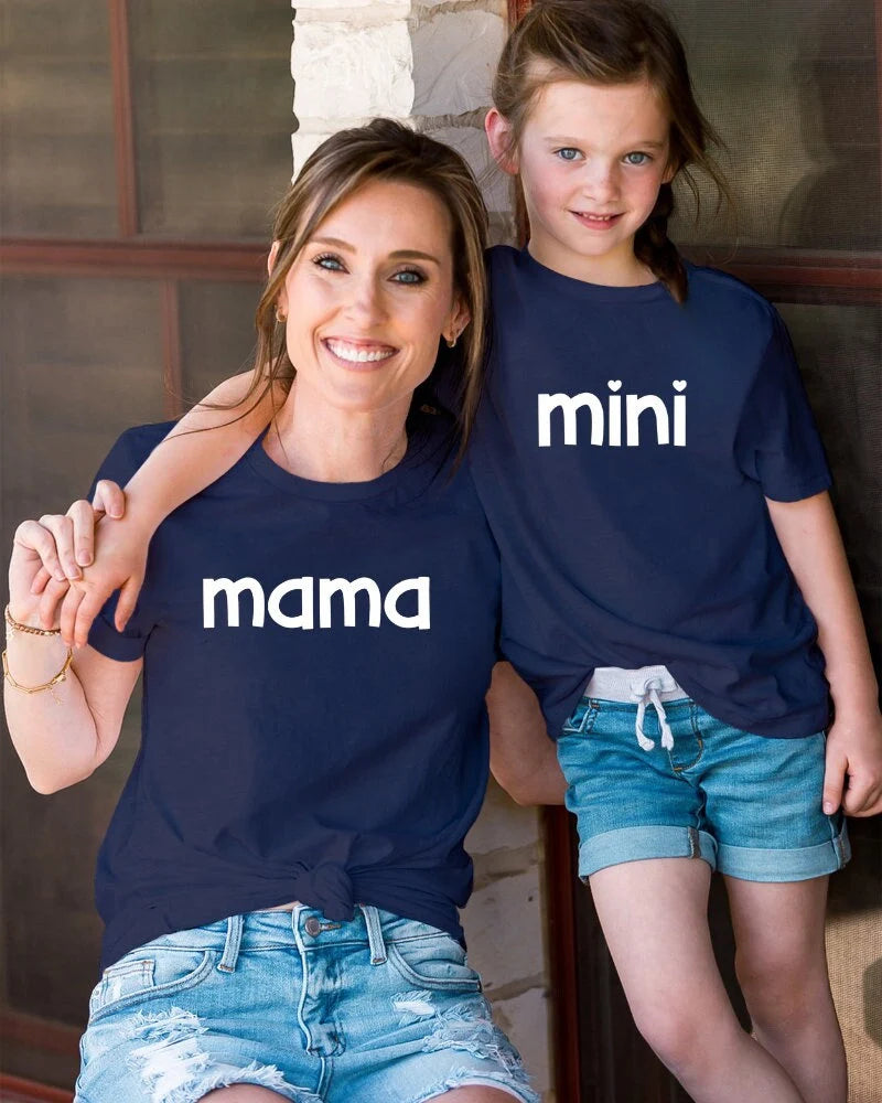 Mama Mini Matching Mom Daughter T Shirt Set