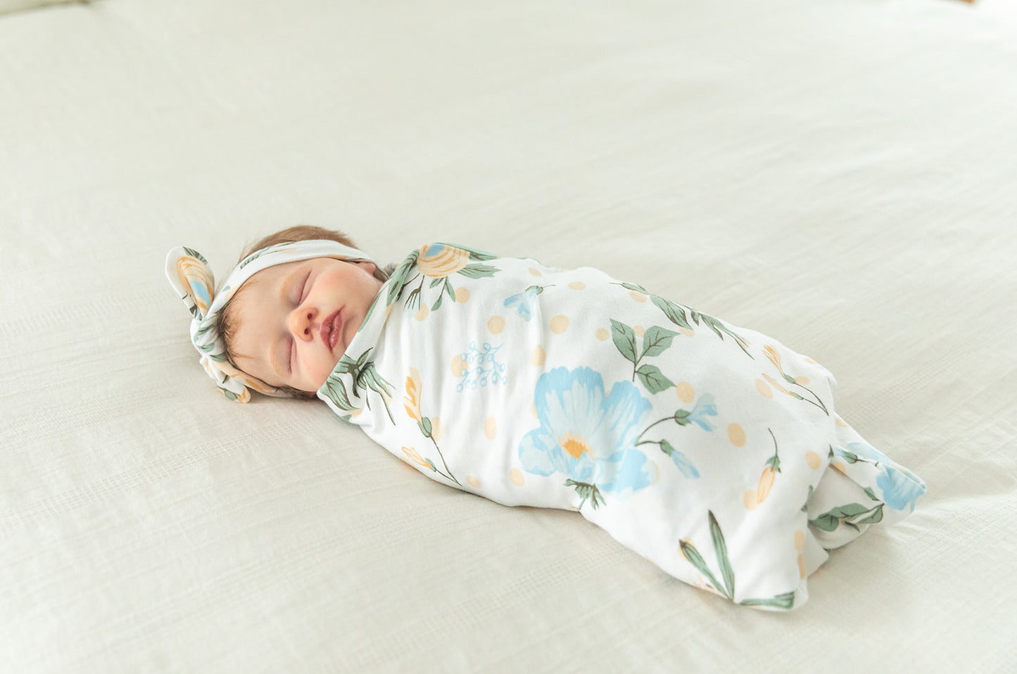 Hadley Swaddle Blanket & Newborn Headband Set