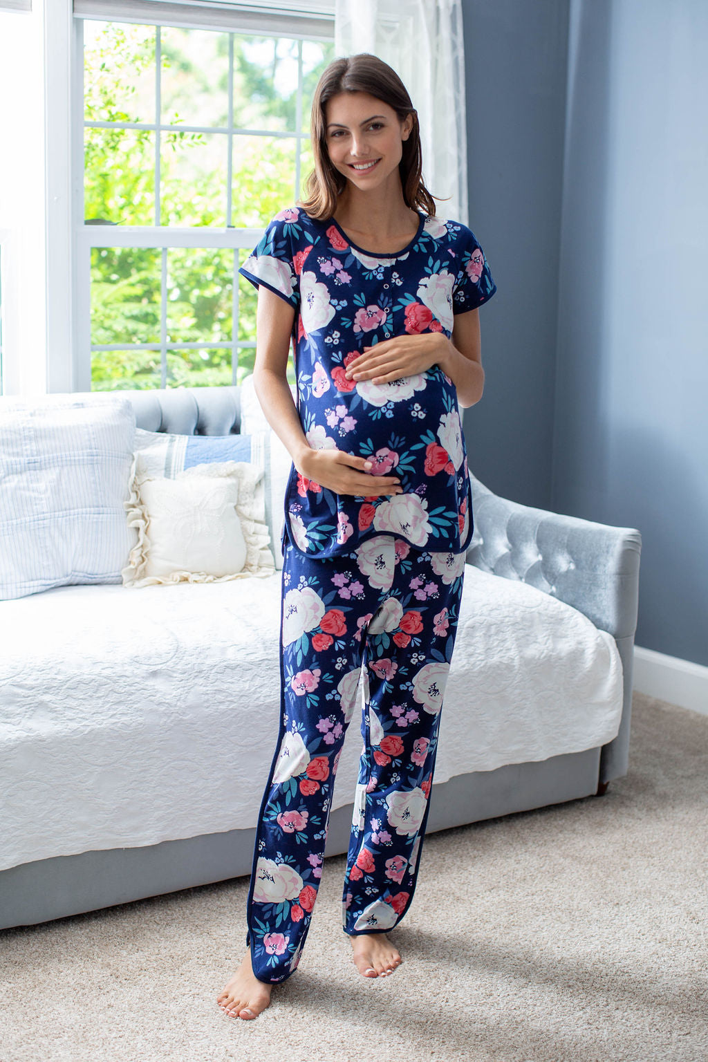 Davy Maternity & Nursing Pajama Set