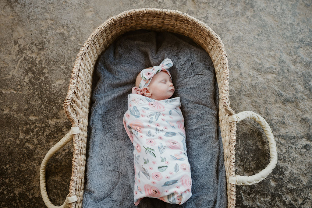 Ivy Swaddle Blanket & Newborn Headband Set