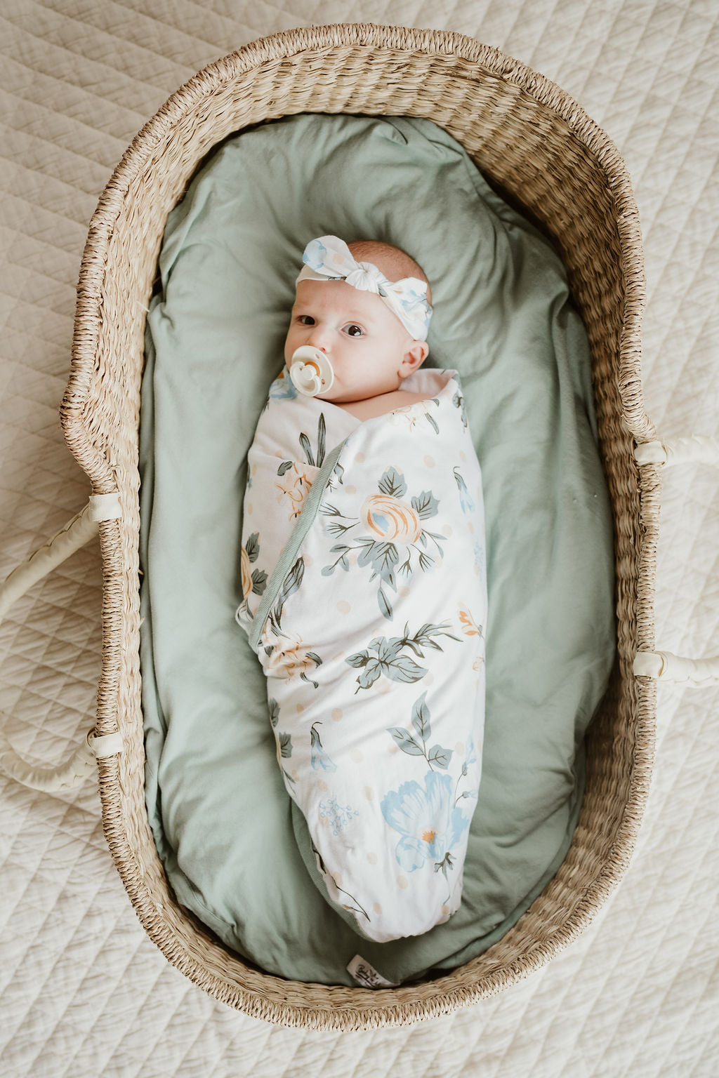 Hadley Swaddle Blanket & Newborn Headband Set