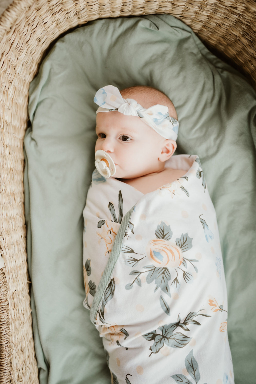 Hadley Swaddle Blanket & Newborn Headband Set