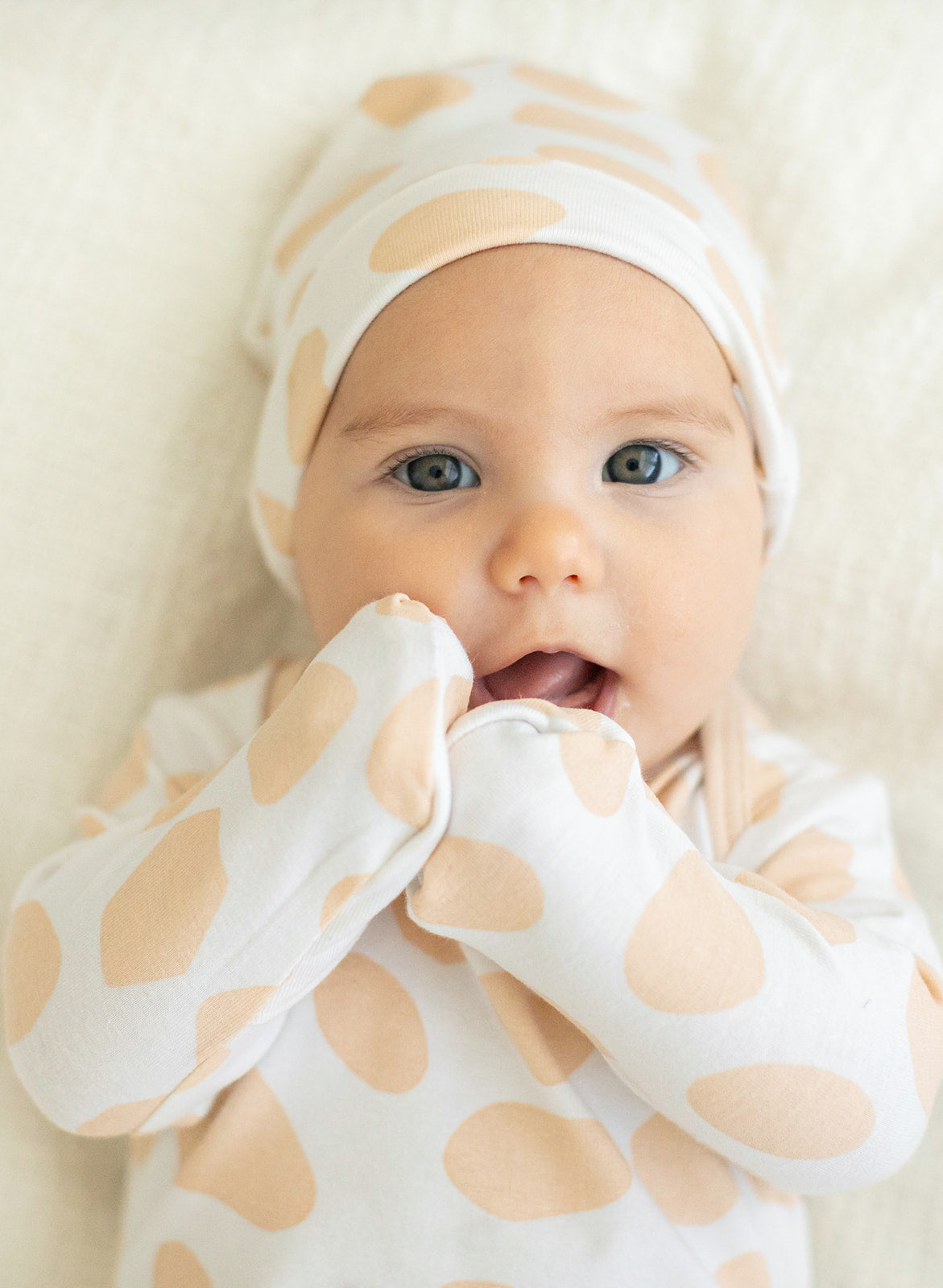 Eden Newborn Receiving Gown & Hat Set