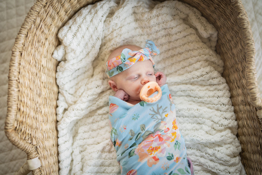 Jade Swaddle Blanket & Newborn Headband Set