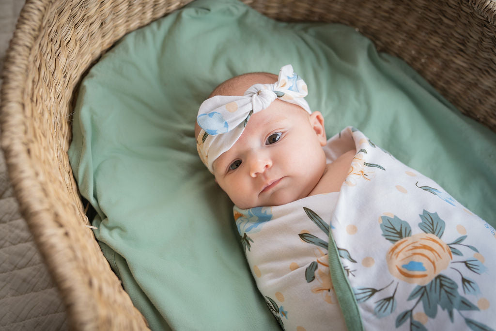 Hadley Swaddle Blanket & Newborn Headband Set