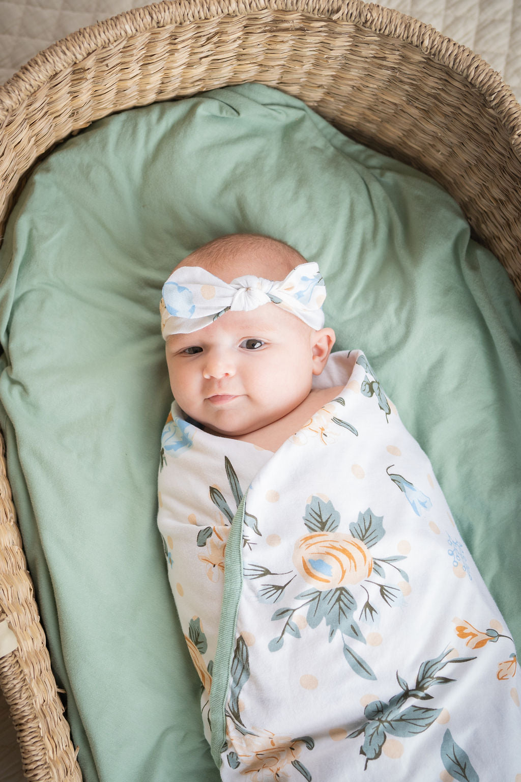 Hadley Swaddle Blanket & Newborn Headband Set