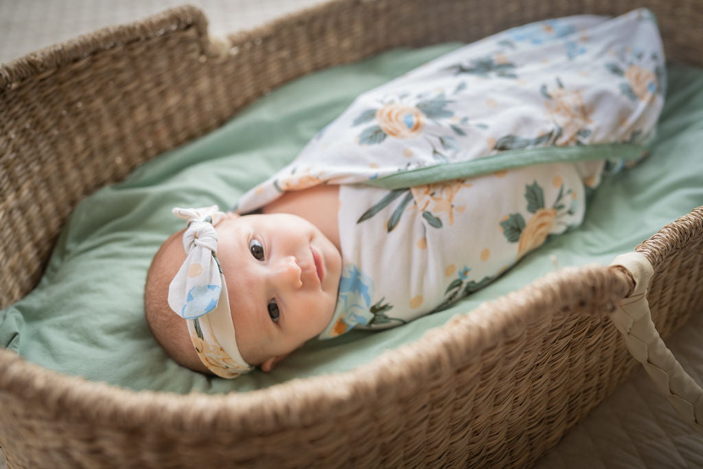 Hadley Swaddle Blanket & Newborn Headband Set