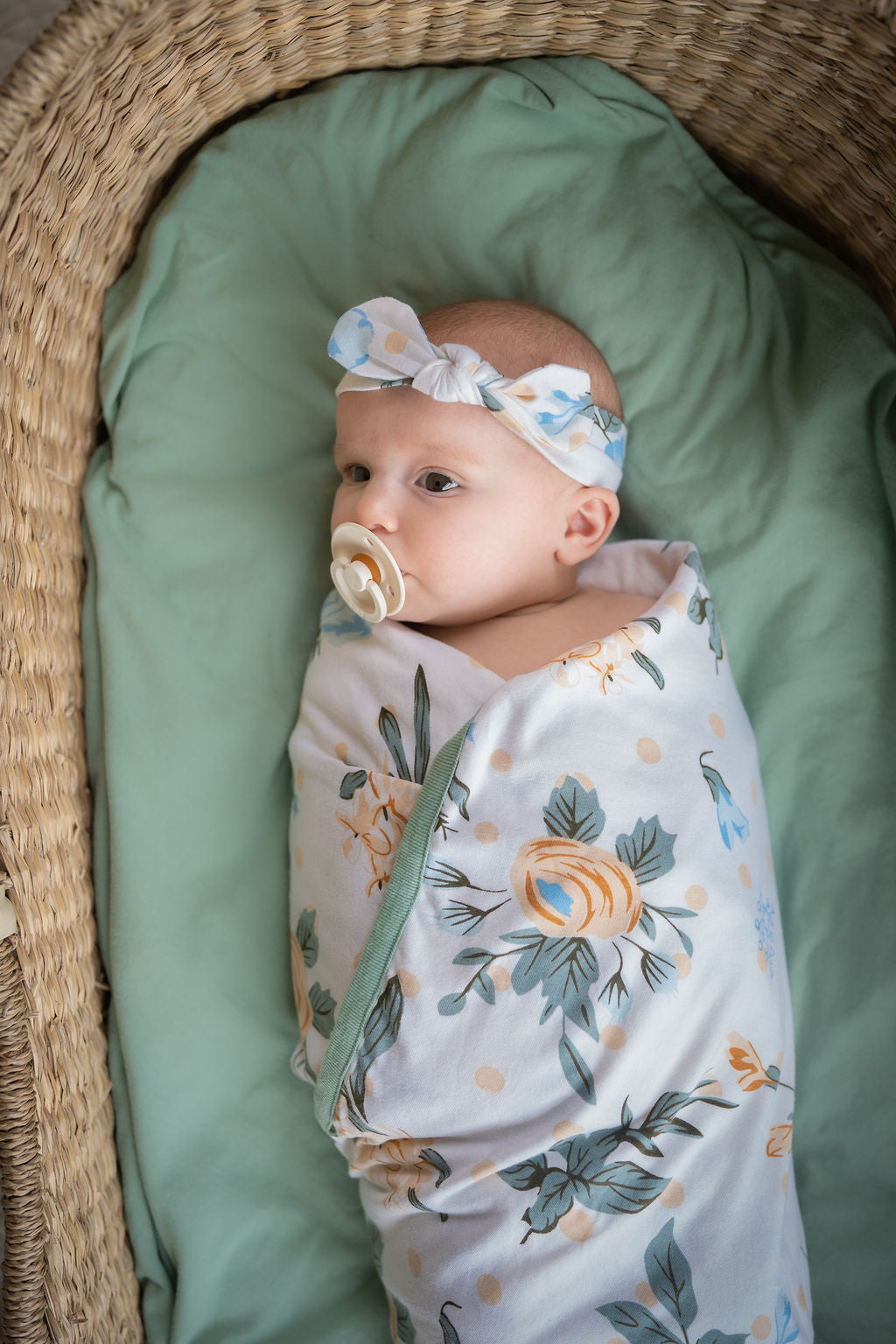 Hadley Swaddle Blanket & Newborn Headband Set