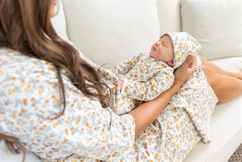 Aspen Robe & Matching Baby Receiving Gown Set