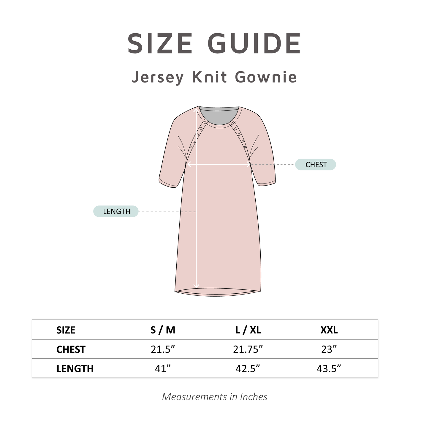 Teal Jersey Knit Gownie