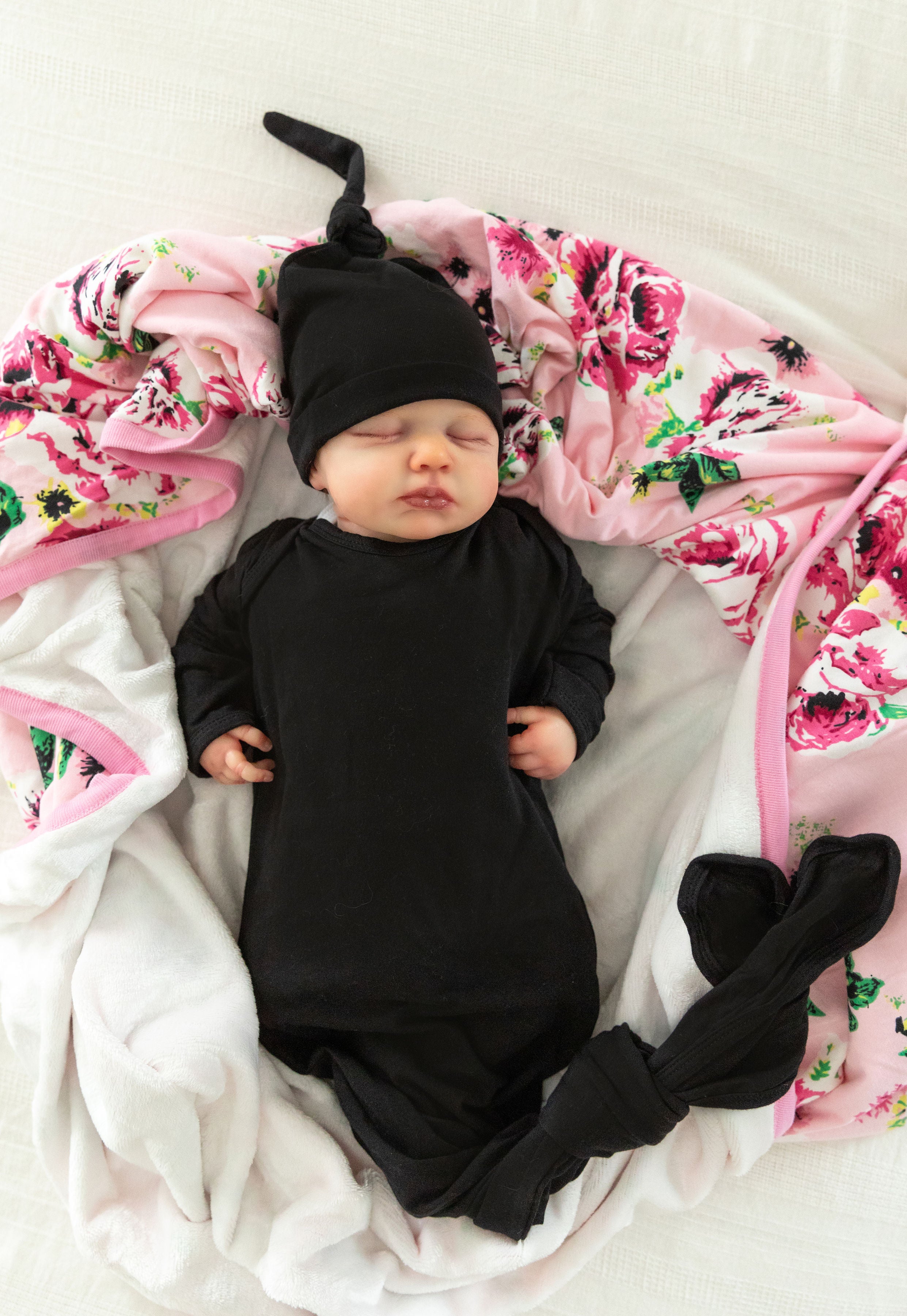 Black knotted shop baby gown