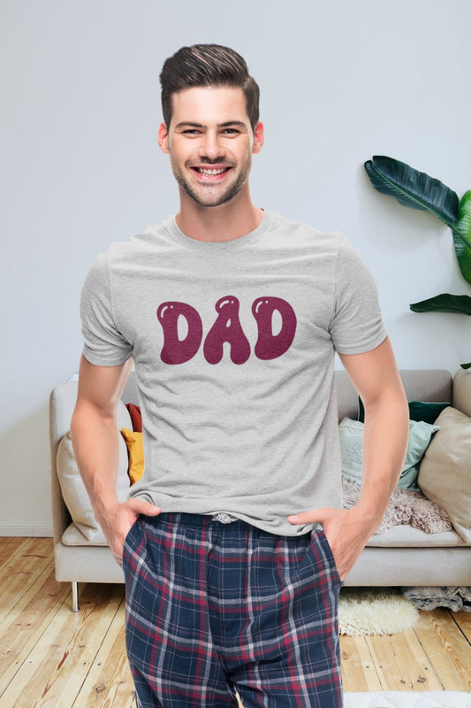 Merlot Bubble Font FINAL SALE Dad T-shirt (L only)
