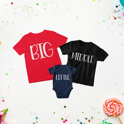 Matching Siblings T-Shirt and Onesie Set - Pick Your Colors!