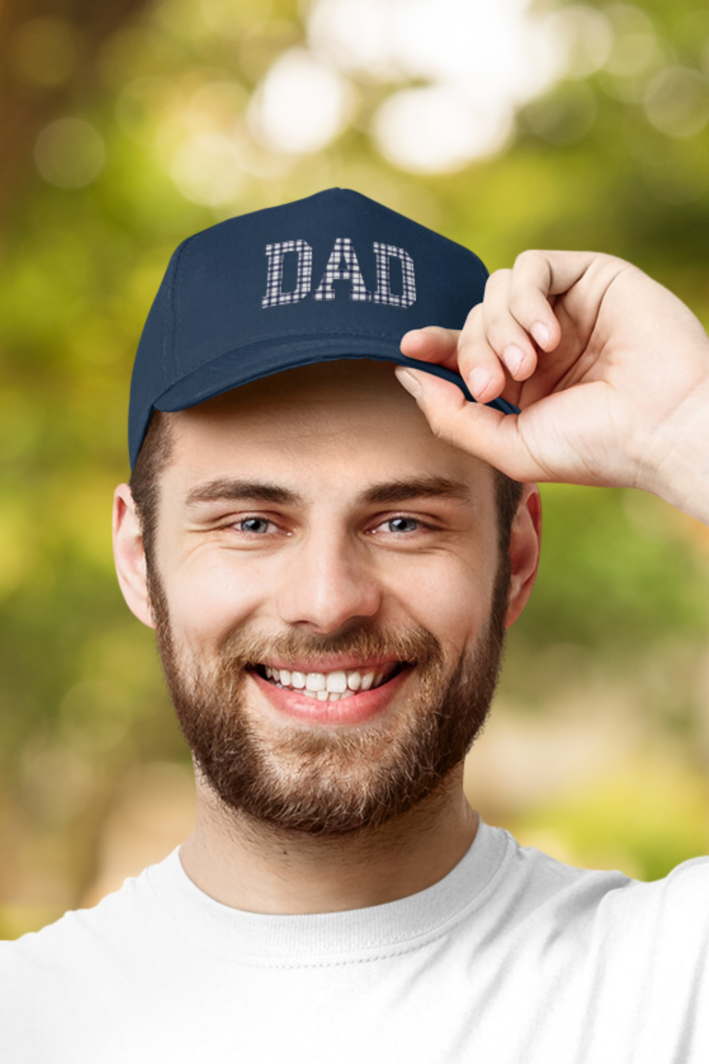 Blue Gingham Dad Hat