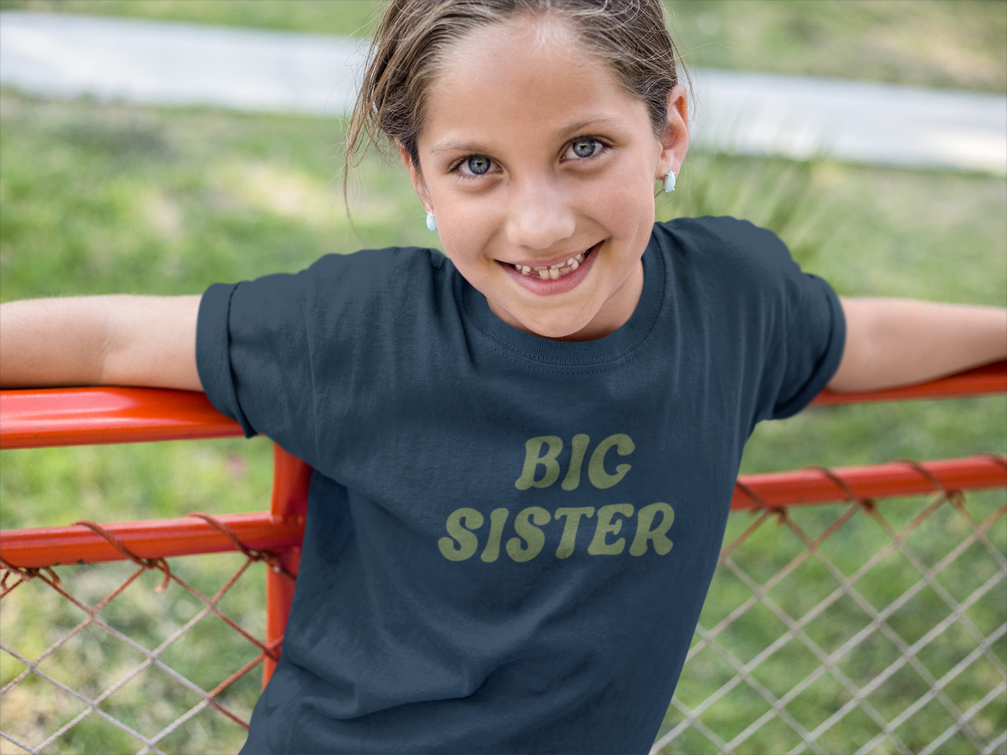 Big Sister T-Shirt Olive Green