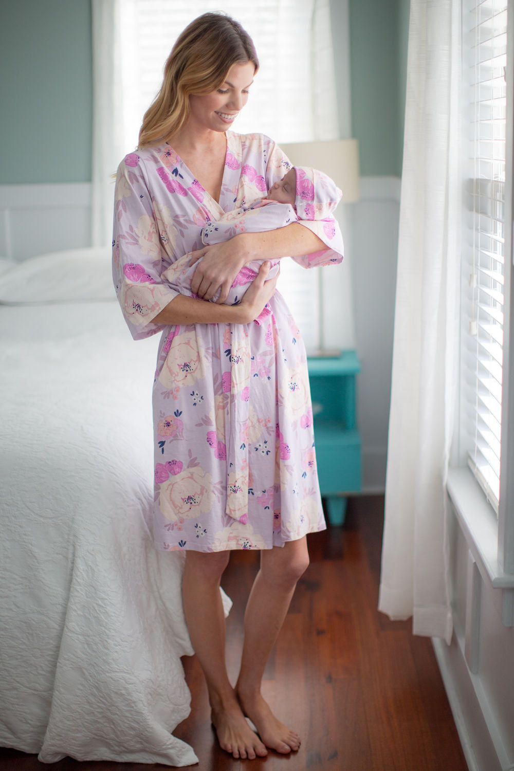 Anais Robe & Baby Receiving Gown Set