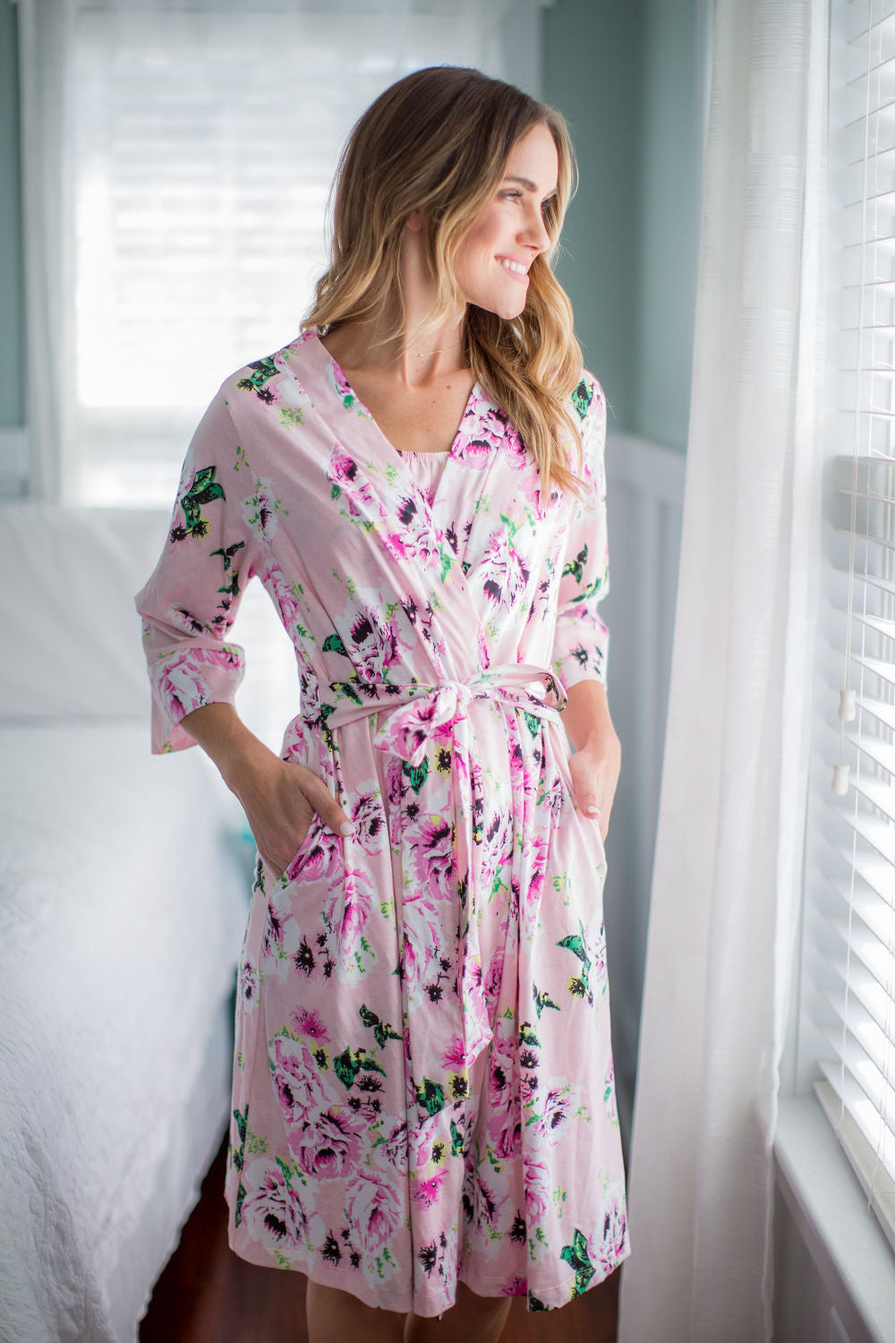 Pink 3 in 1 Labor Gown