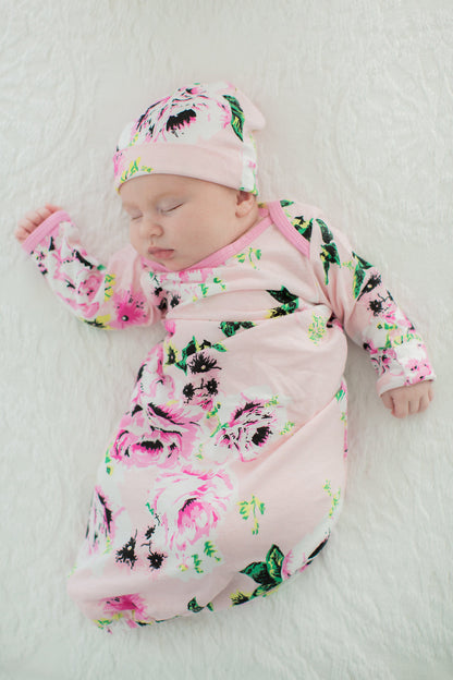 Amelia 3 in 1 Labor Gown & Matching Newborn Gown Set