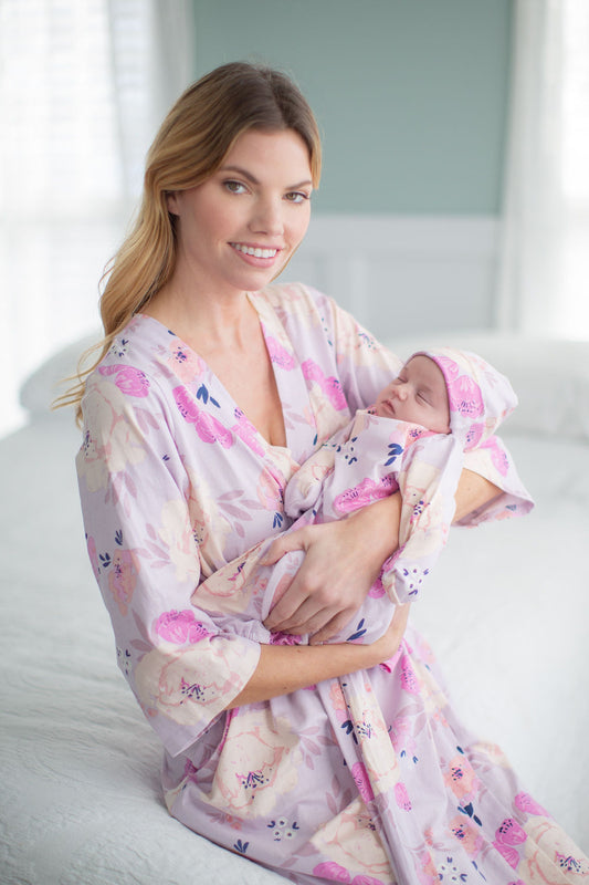 Anais Robe & Baby Receiving Gown Set