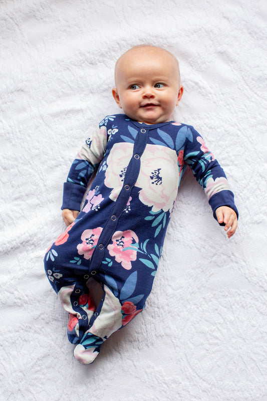 Annabelle One Piece Footed Baby Romper (3-6mo only)