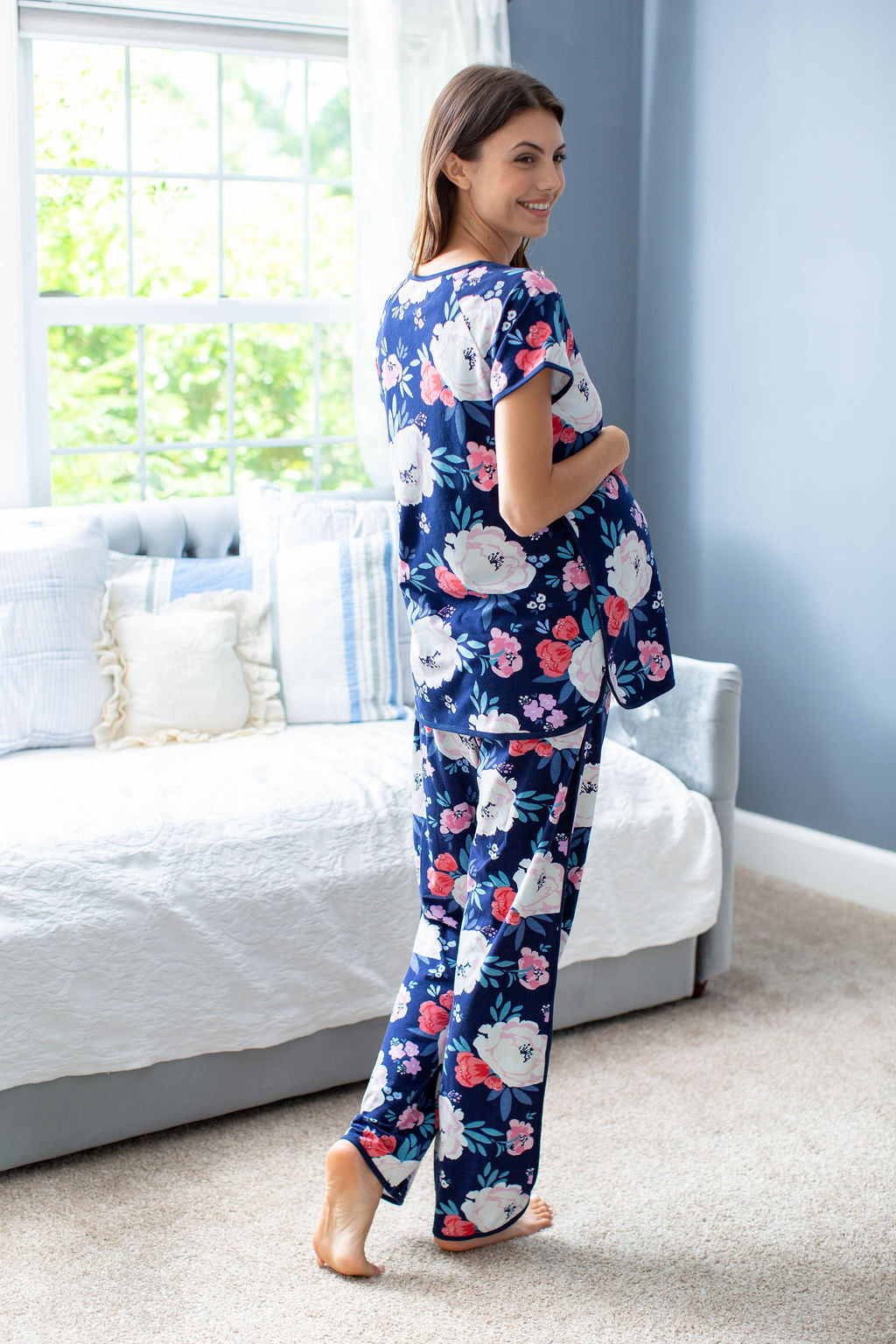 Floral Pajama Pants,lounge Pants,mommy and Me,postpartum Pants