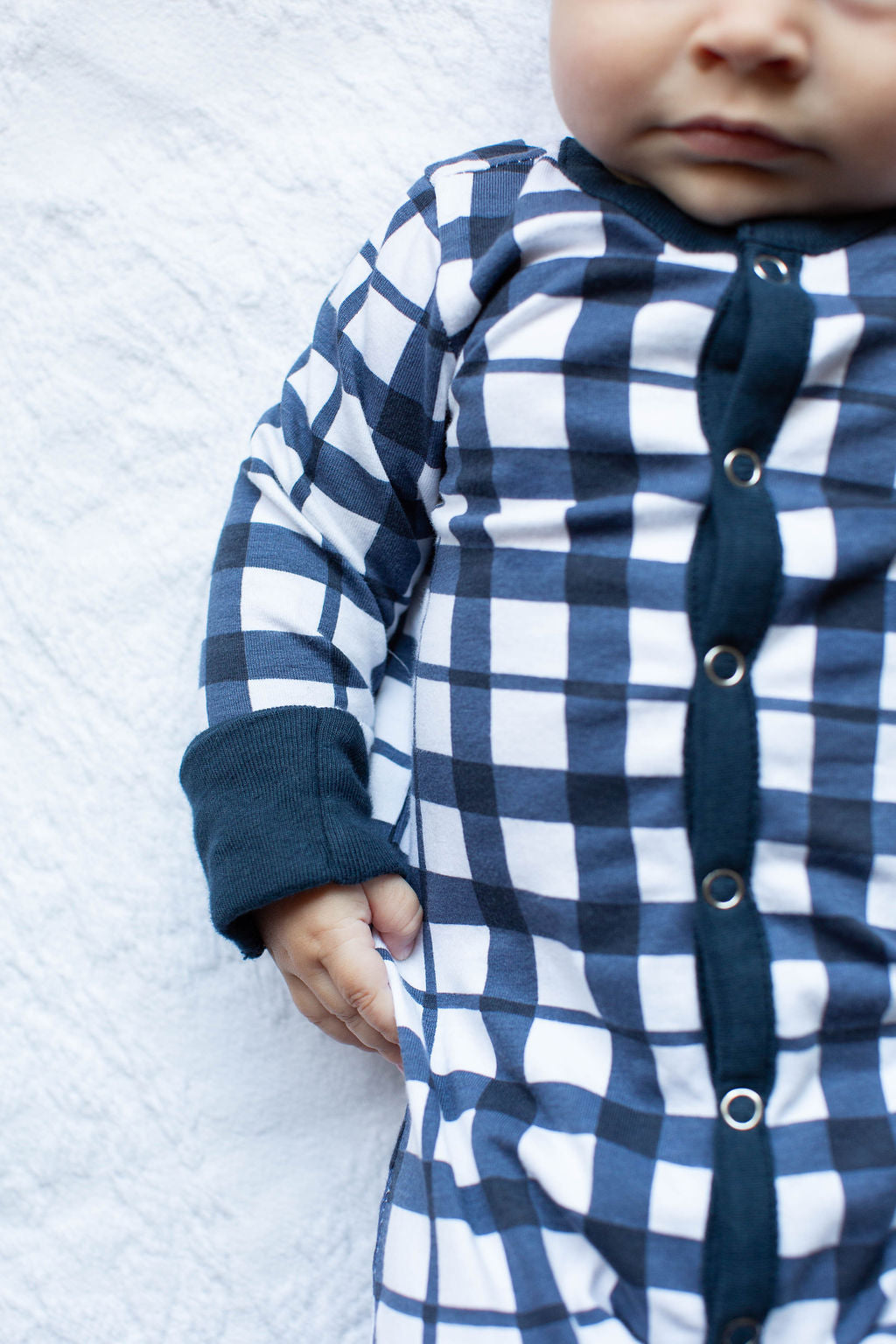 Baby clearance plaid romper