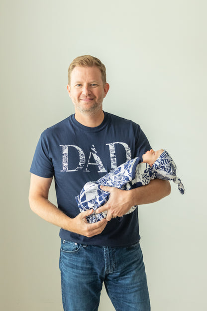 Serra Robe & Newborn Swaddle Blanket Set & Dad T-Shirt