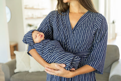 Luna Robe & Newborn Swaddle Blanket Set