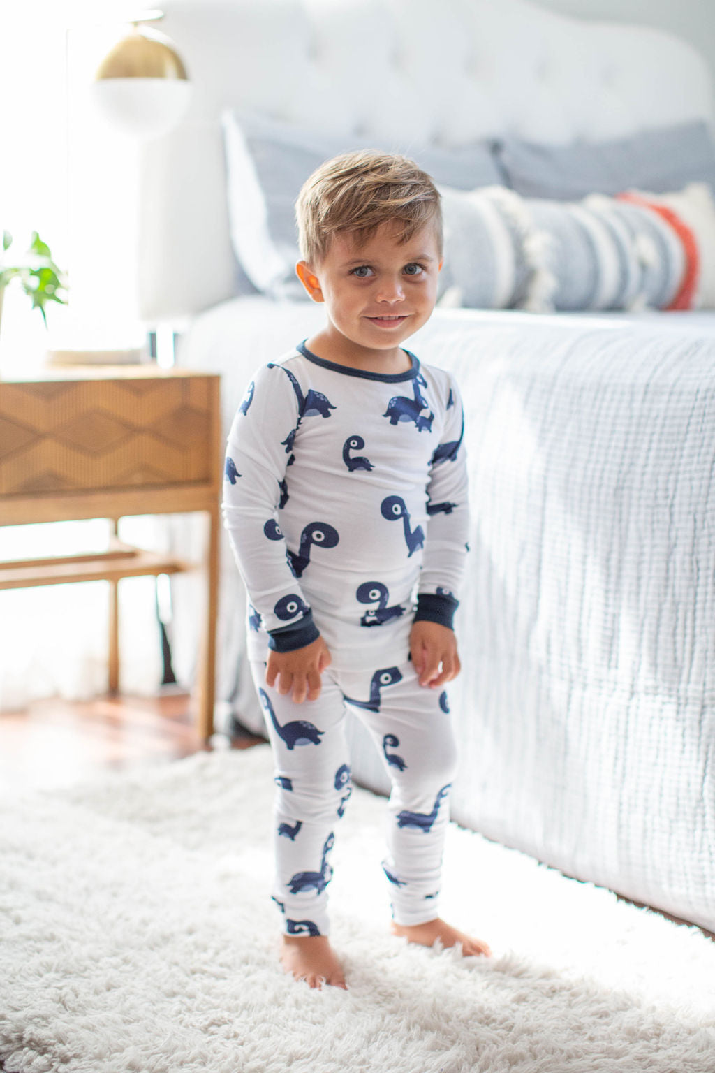 Navy Blue Dinosaur Kids Lounge Set