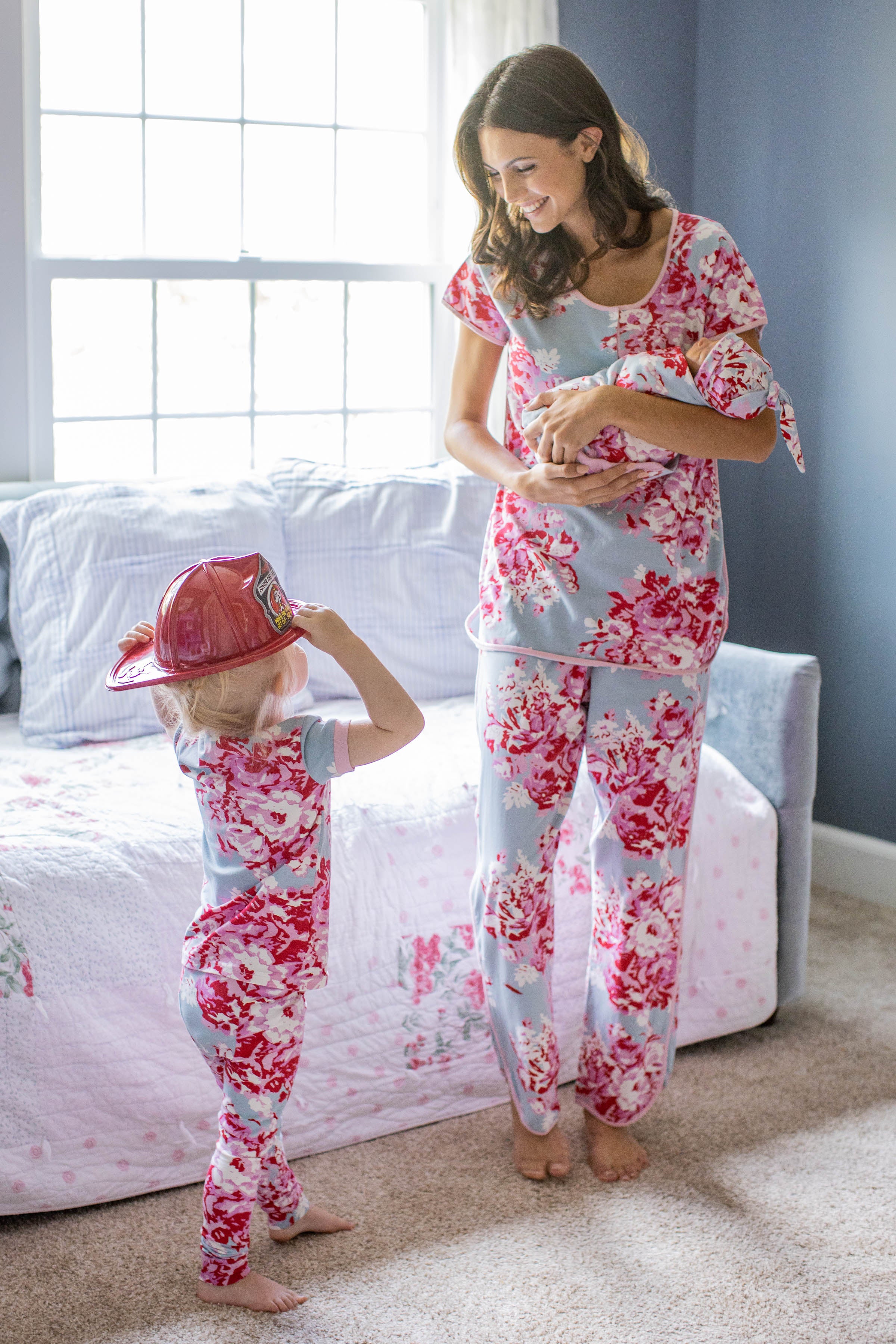 Mae Mommy Daughter Pajamas Newborn Swaddle Blanket Set