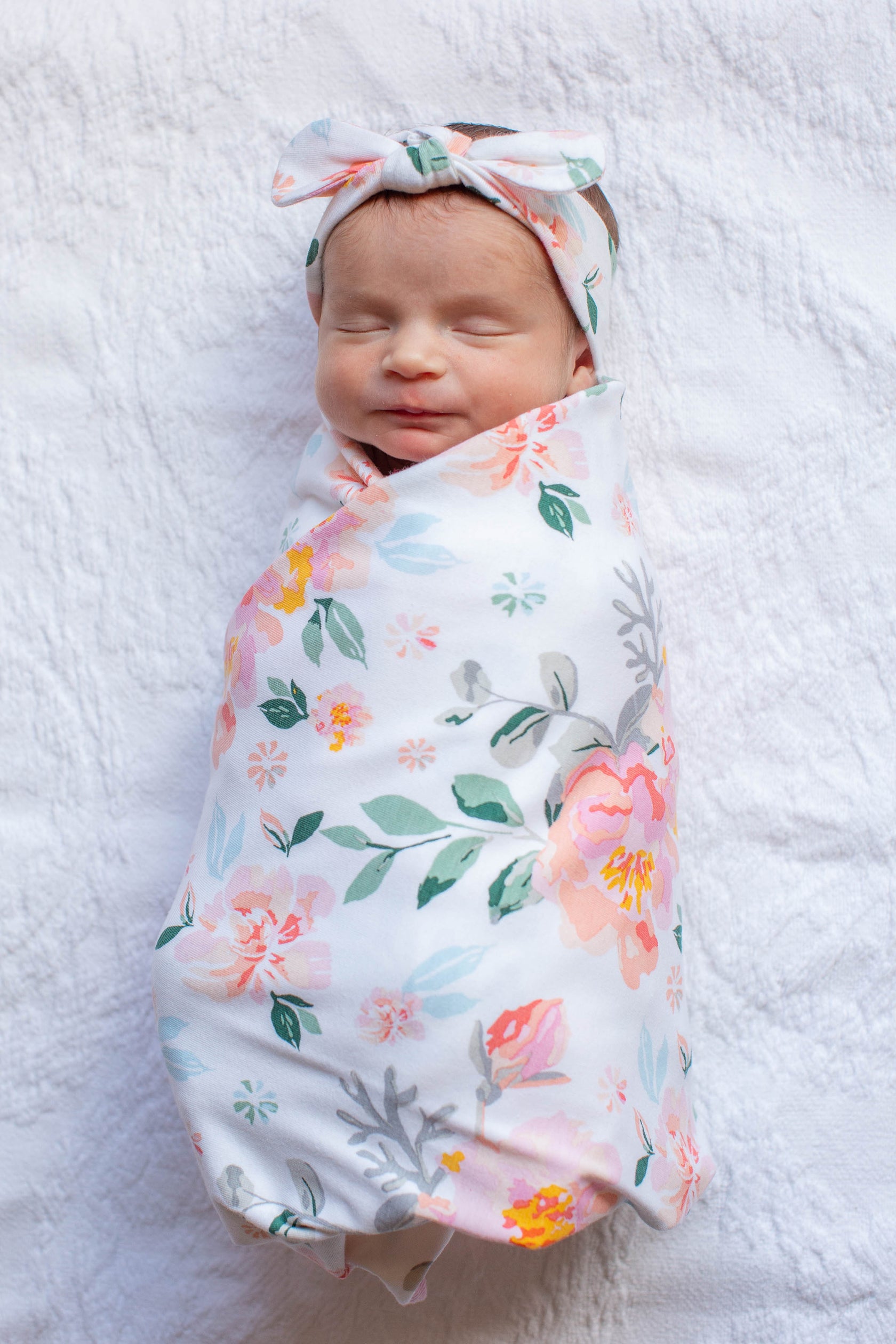 Sage Green Delivery Hospital Robe & Matching Baby Girl Swaddle Set Baby Be Mine