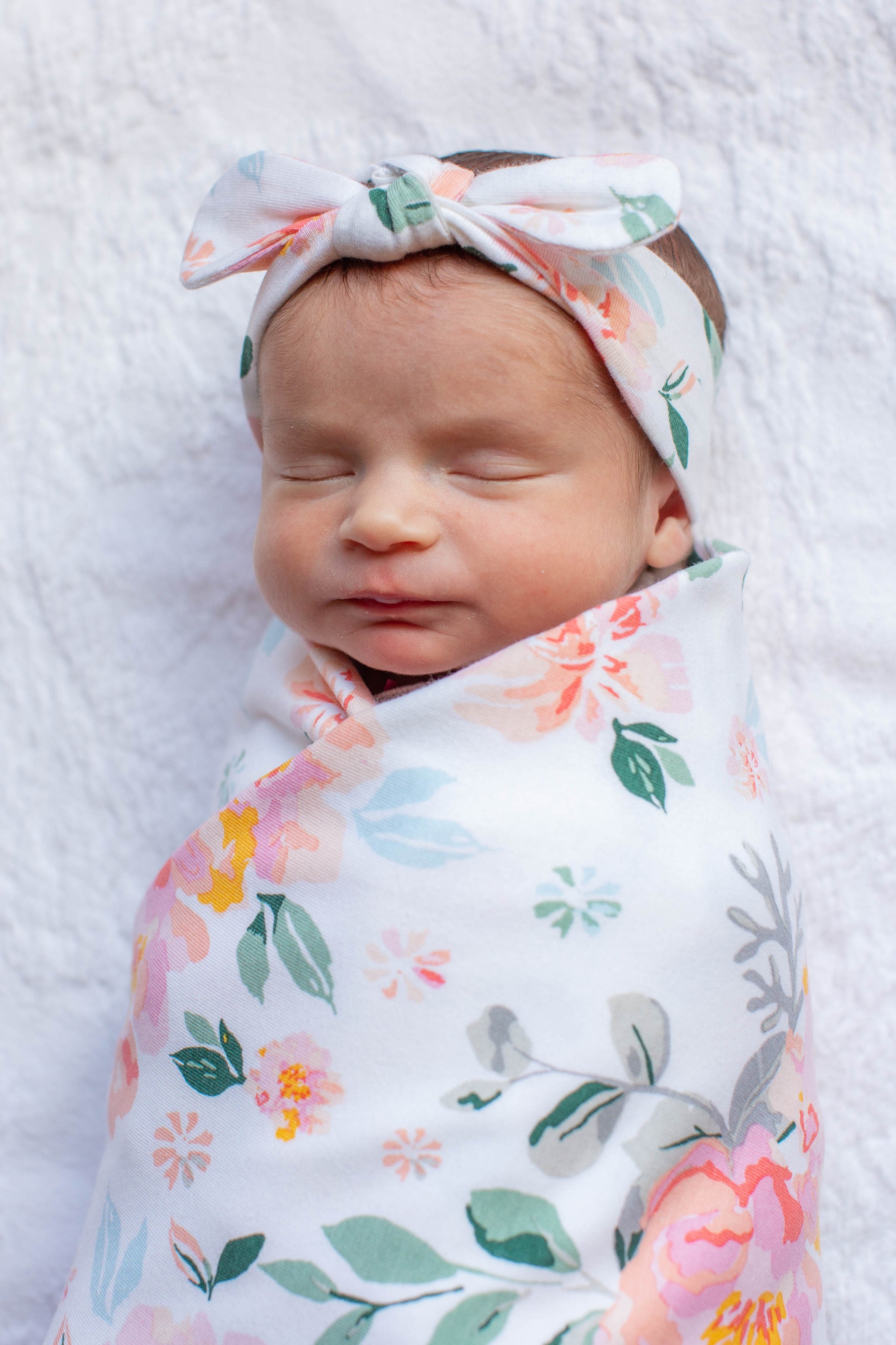 Sage Green Delivery Hospital Robe & Matching Baby Girl Swaddle Set Baby Be Mine
