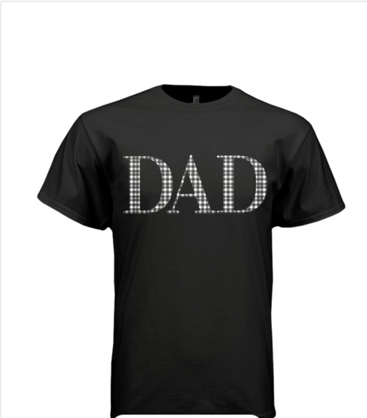 Black Gingham FINAL SALE Dad T-shirt (S, L, XL Only)