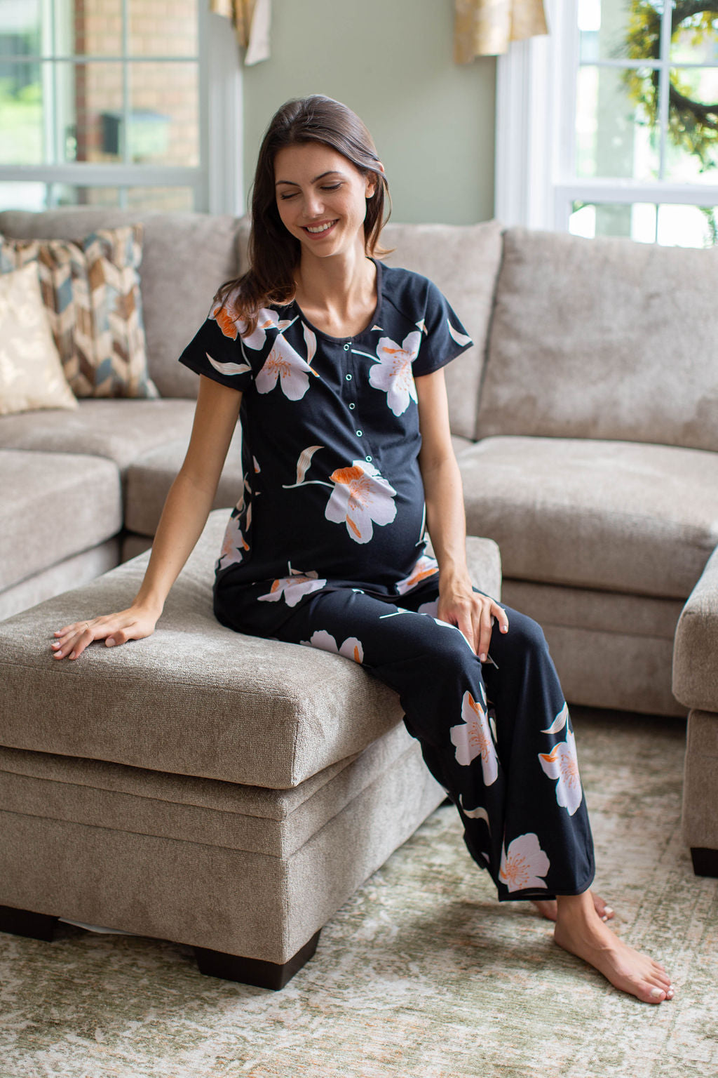 Willow Maternity Nursing Pajamas & Big Sister Pajamas Family Matching –  Baby Be Mine
