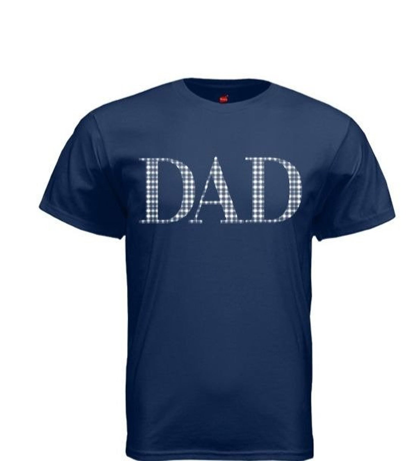 Blue Gingham Dad T-shirt