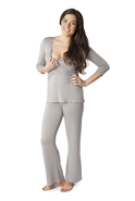 Grey Maternity Nursing Pajamas Loungewear