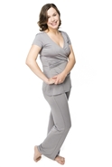 Grey Maternity Nursing Pajamas Loungewear