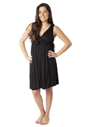 Midnight black nursing labor gown